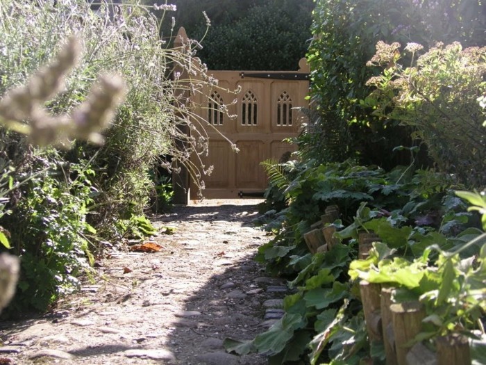 puertas-de-madera-Gartentor propia acumulación de jardín