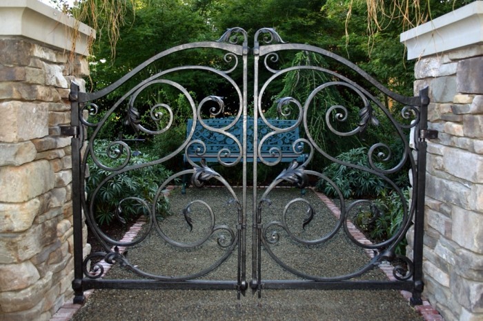 gartentor-сам натрупване красива градина врата на метал