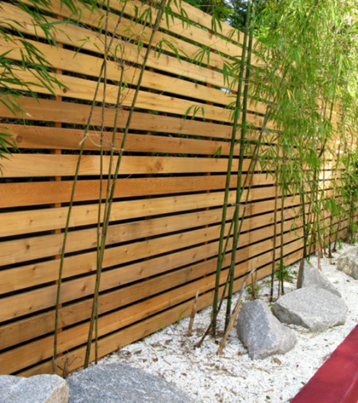 gartenzaun-ötletek-modern design-gyönyörű kertek-with-arcvédőt