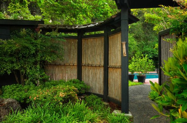 عناصر سياج حديقة الحديقة اليابانية نظرة جميلة