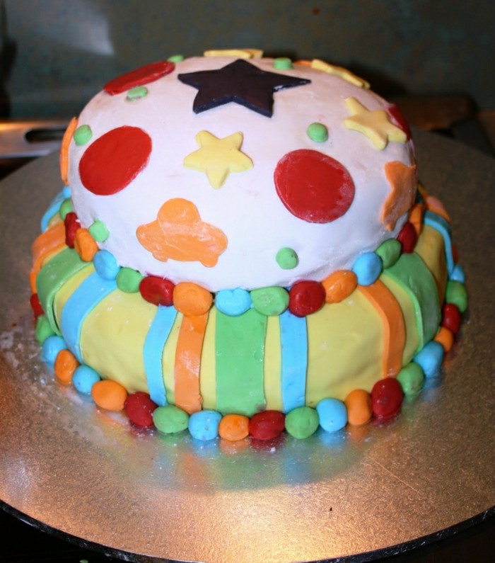 كعكة عيد ميلاد ل-الأطفال-قليلا-نموذج فطيرة مع واحد نجوم