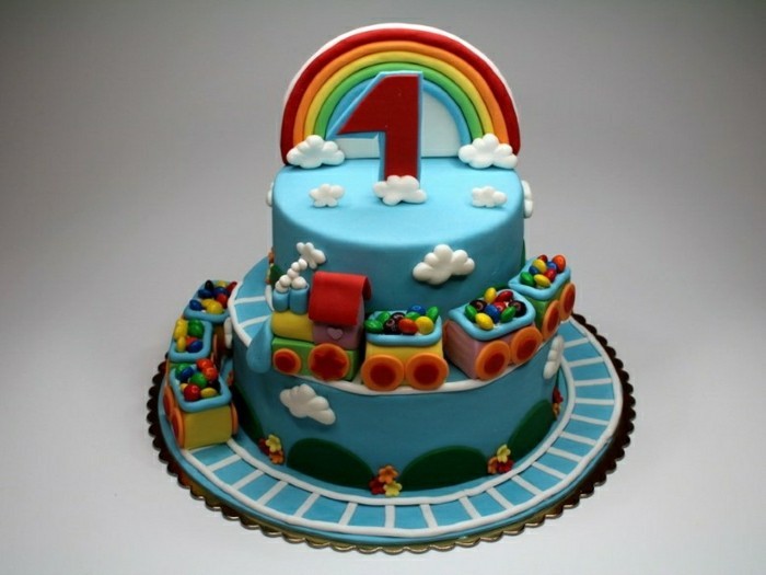 рожден ден рецепти торта-влак-вдъхновение и синьо-крем