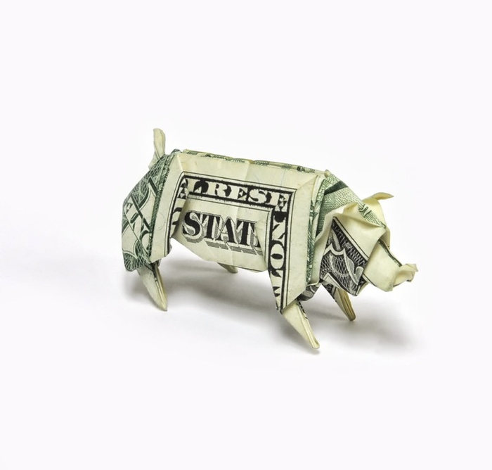 od bill fold svinja, smiješne i kreativne ideje za novac dar, čine darove sebe