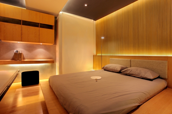 आरामदायक प्रकाश-इन-बेडरूम का डिजाइन विचार