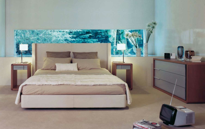 आरामदायक बेडरूम का डिजाइन-नीली लहजे