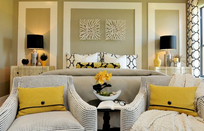 άνετο υπνοδωμάτιο-design-κίτρινο-τόνους