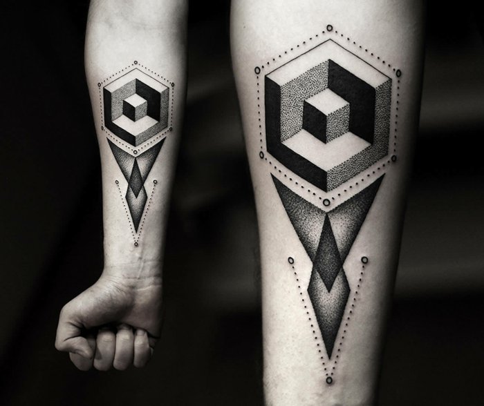 geometrinen tatuointi ideoita tatuointi malleja Miehet
