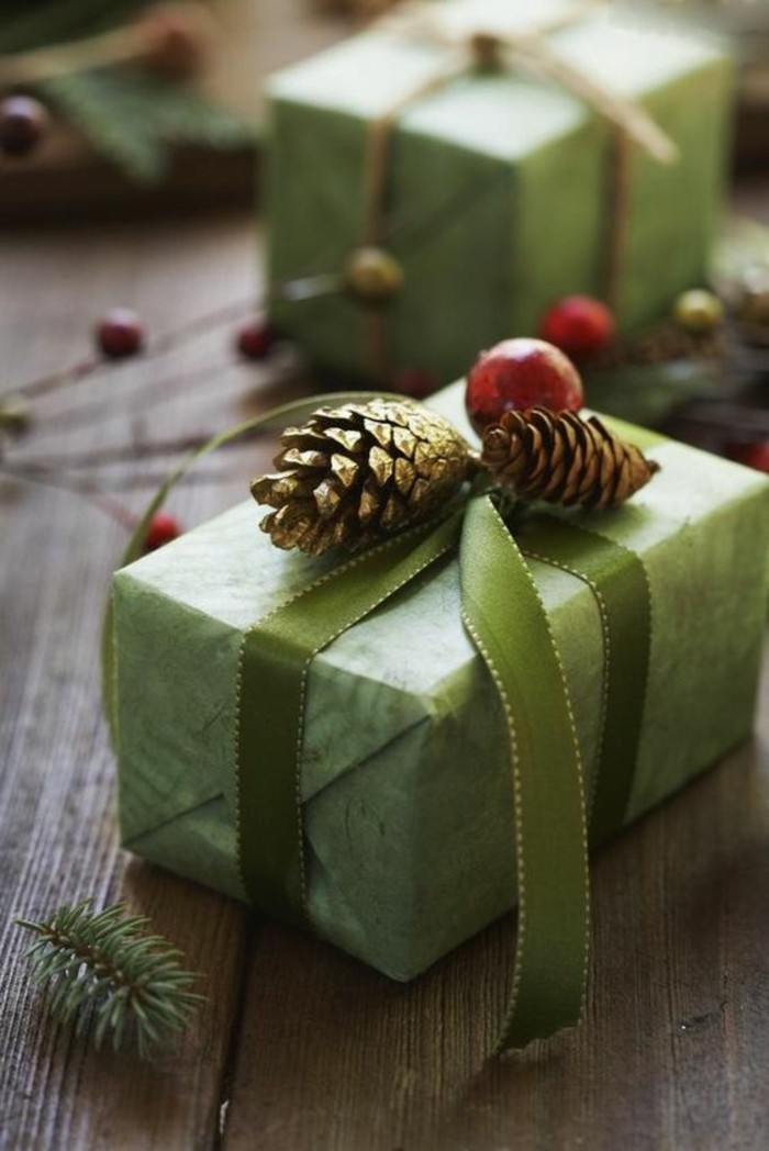 geschenkverpackung-regalo caja de embalaje de color verde-revista