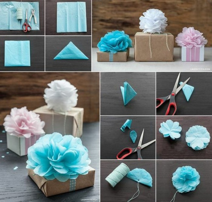 geschenkverpackung пакетиране-калайджия-калайджия изработка на хартия цветето