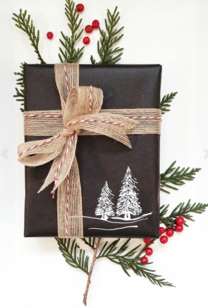 geschenkverpackung-embalaje-Tinker-marrón-loop-negro-embalaje-ramas