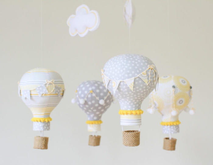 decoración casera para la guardería, globos hechos de peras decoradas con tela