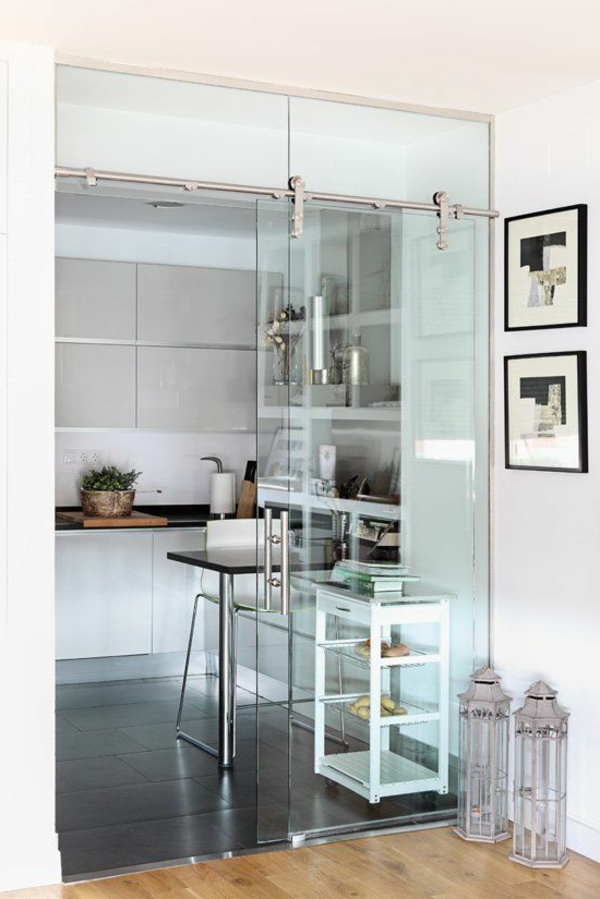 стъклена плъзгаща врата дърво от пода съвременните дизайнерски идеи и за дома