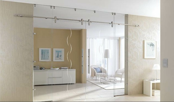 verre portes-avec-conception moderne-design d'intérieur-idées-pour-home-inenntür-coulissante en verre
