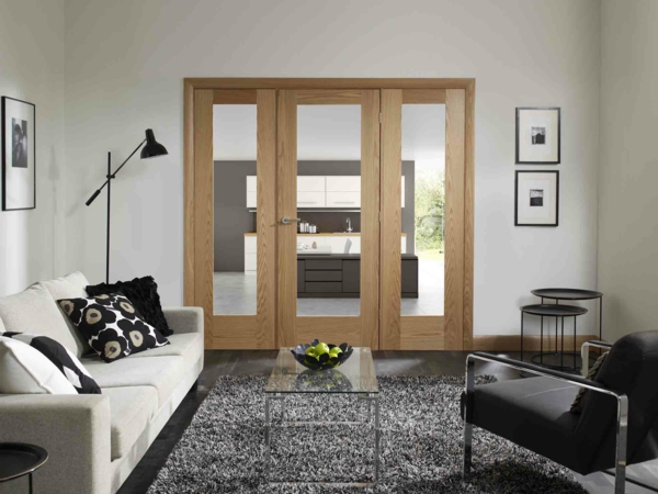 staklena vrata-sa-drvo-frame unutarnja vrata-dizajn ideje