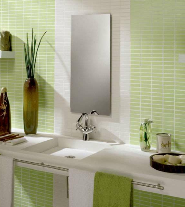 zöld fürdőszoba Mozaik csempe