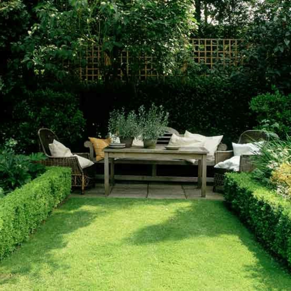 направи зелена трева шик-мебели-малки градини