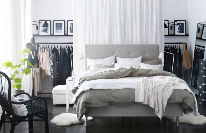 сив цвят стена-в-спалня-супер-дизайн