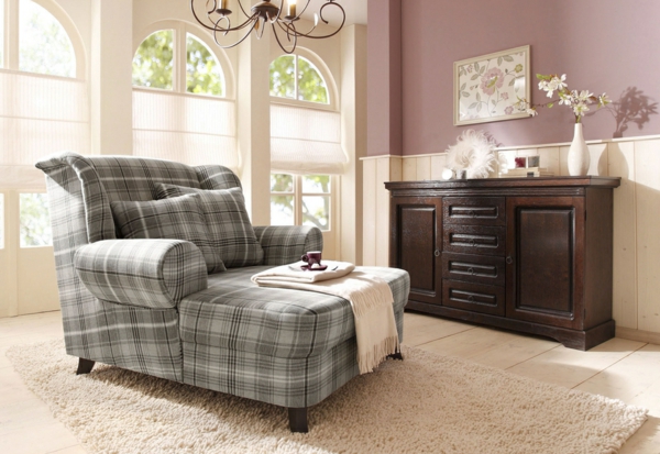 Grey Pokrivač salon-stolica-fotelja u dnevnoj sobi