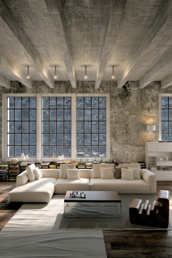 Sivo-modela-dnevni boravak-velika soba strop-luksuzni ambijent