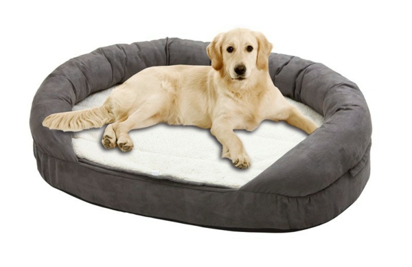 sivo ortopedski krevet za pse xxl - pozadina u bijeloj boji