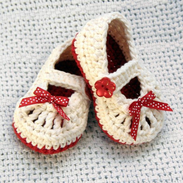 crochet-para-baby-crochet-bebé zapatos-con-hermosa-design--