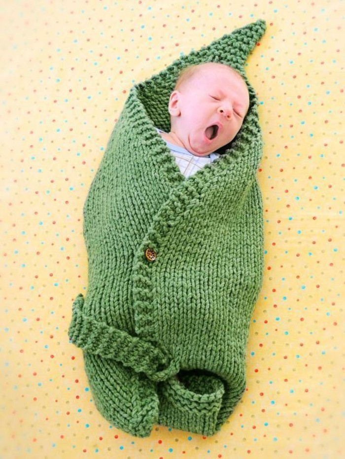 Плетене на една кука-за-деца-In-зелен цвят