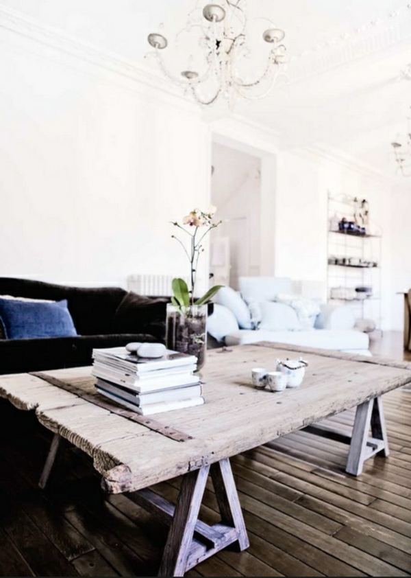 drveni stolić za kavu u dnevnoj sobi - to učiniti sami
