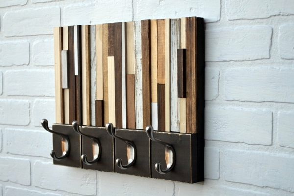 дървена стена кука - с-интересен дизайн