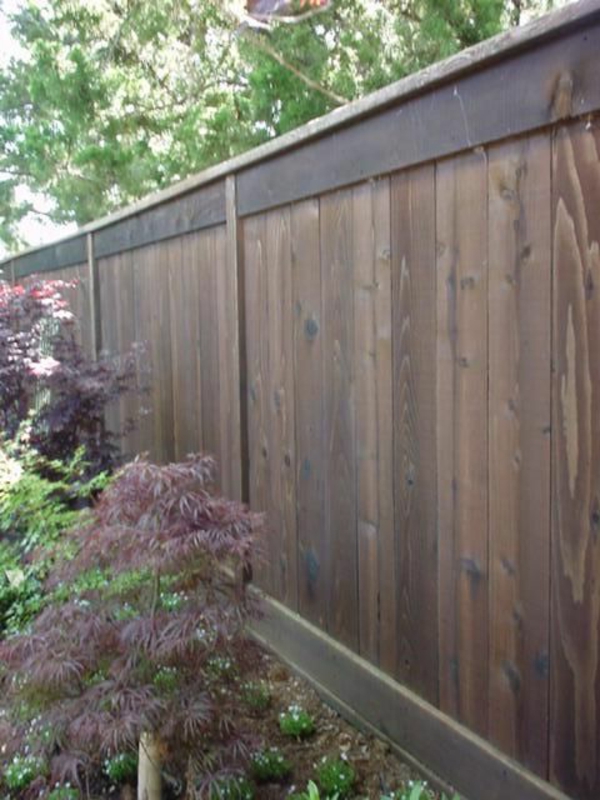 дървена ограда градина дизайн-твърда дървесина