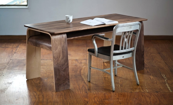 fa-asztal-és modern székek