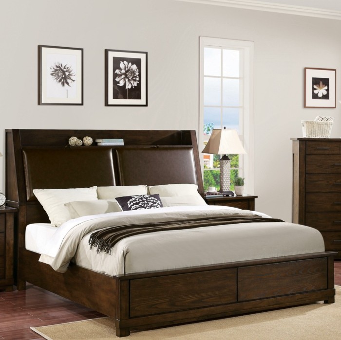 drveni model-krevet-pogled sa-bin-elegant-