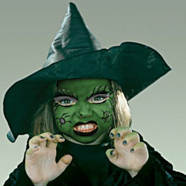 Halloween šminka ideje vještica-Strašno boji