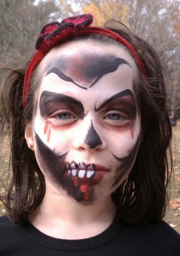 halloween-lány zombi make-up-a-