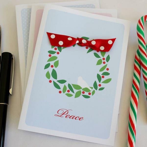 עבודת יד-יפה כרטיס חג המולד-זאת-בעצמך