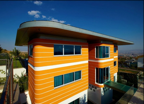 hausfassade boja ultra moderna narančasto-kuća