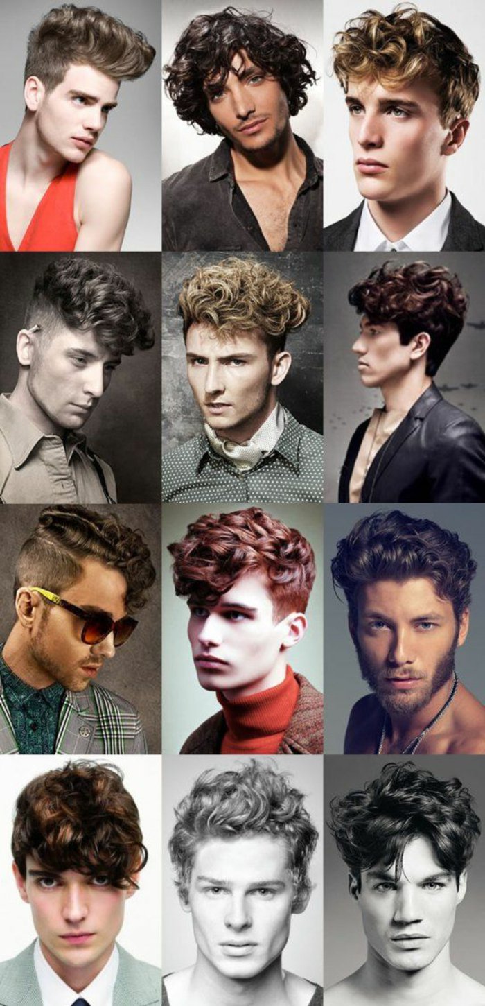 velike ideje za muške frizure, kovrčavu kosu, oblikovanje kovrča, srednje dužine frizure