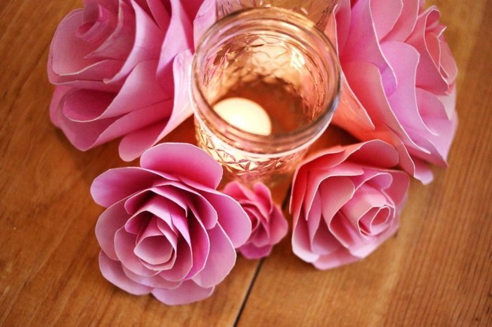 gyönyörű DIY-ötleteket kézműves ötletek a papír-rózsás rózsák