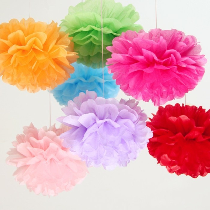 szép-design-színes-vicces-papír virágok, kézműves