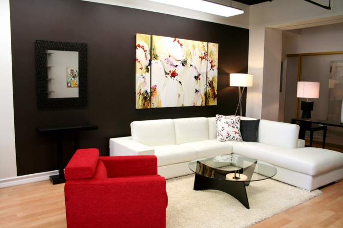 gyönyörű vászon art Flower Imaging luxus nappali belső