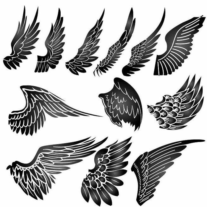 Ето някои идеи за черни ангелски татуировки с черни пера. че наистина ви хареса