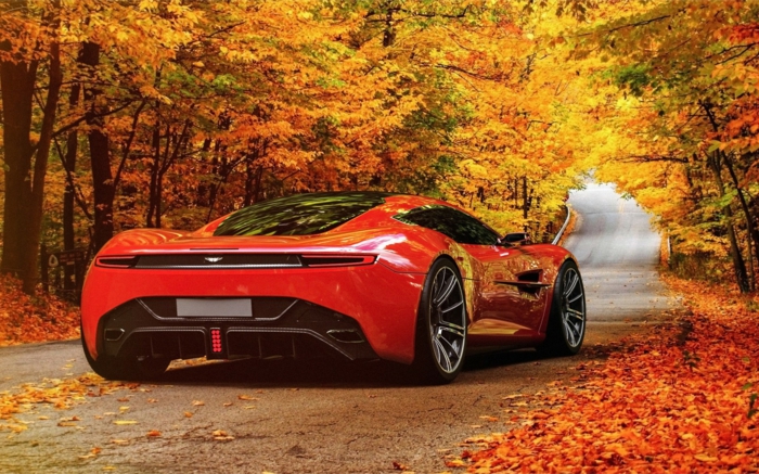 pozadine za-jesen-a-luksuzni-auto-crvene boje