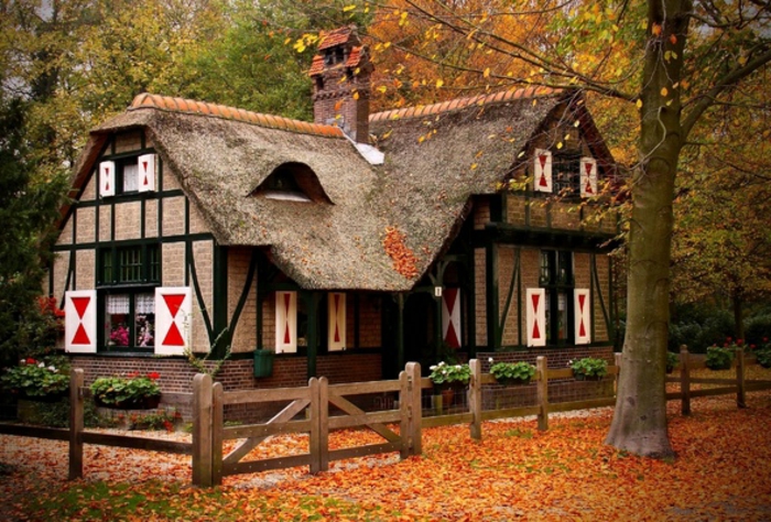 papier peint pour-automne-une-belle-maison