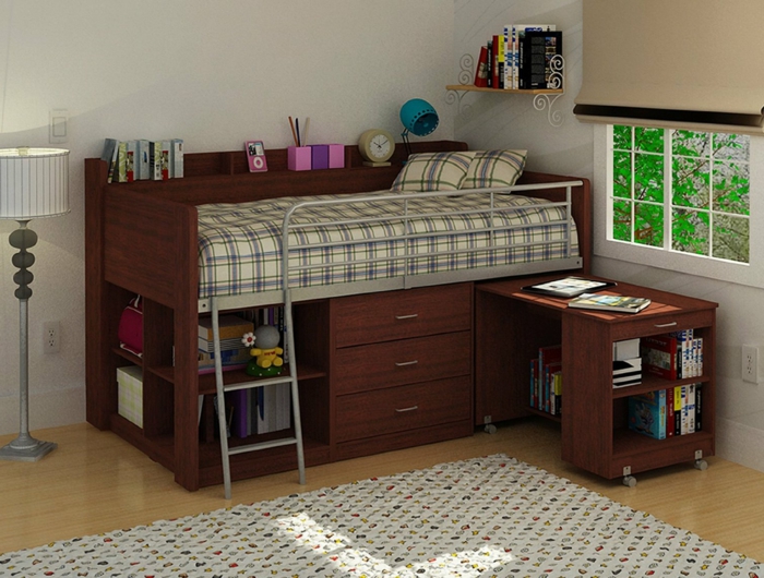 двуетажно легло зали за възрастни-малките
