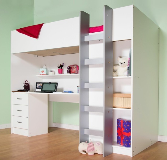 lit superposé-propre-construction-un-grand-haut lit pour les enfants-construction-
