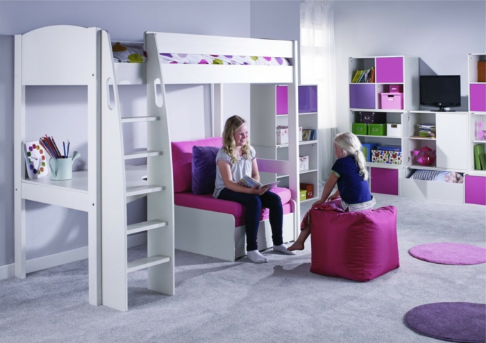lit superposé-propre-accumulation de lit pour les enfants-