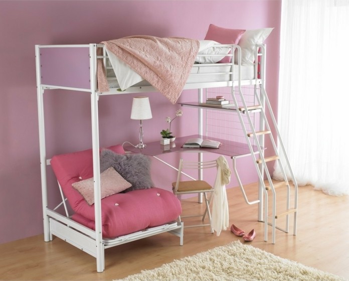 lit superposé-propre-build-it-est-un-lit haut avec comptoir et armoire-pour-enfants