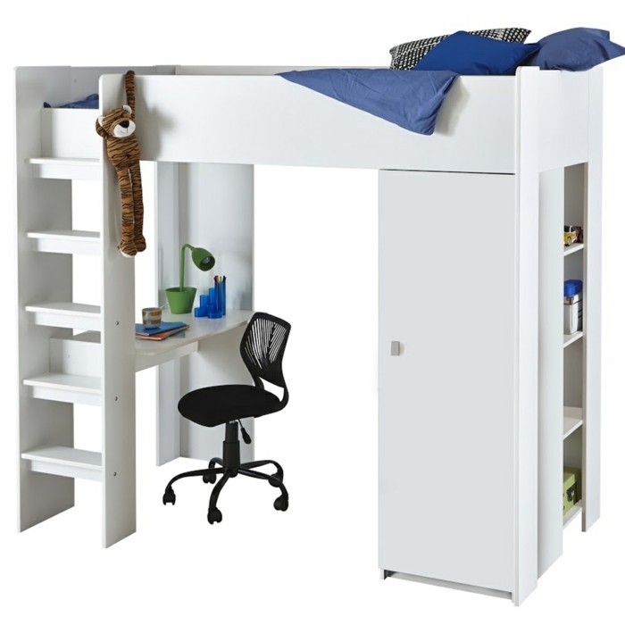 emeletes ágy-own-build, mégis kissé-to-theme-magas ágy-with-desk-és szekrény