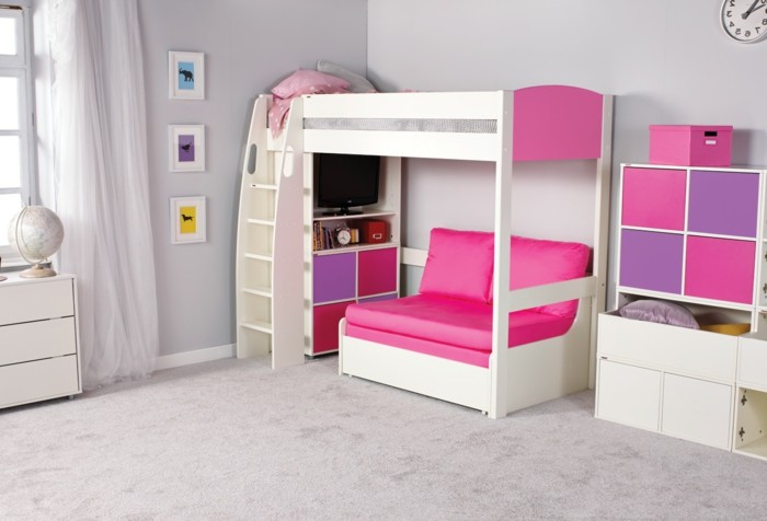lit superposé-propre-construction-belle-haut lits pour-enfants-moi-construction