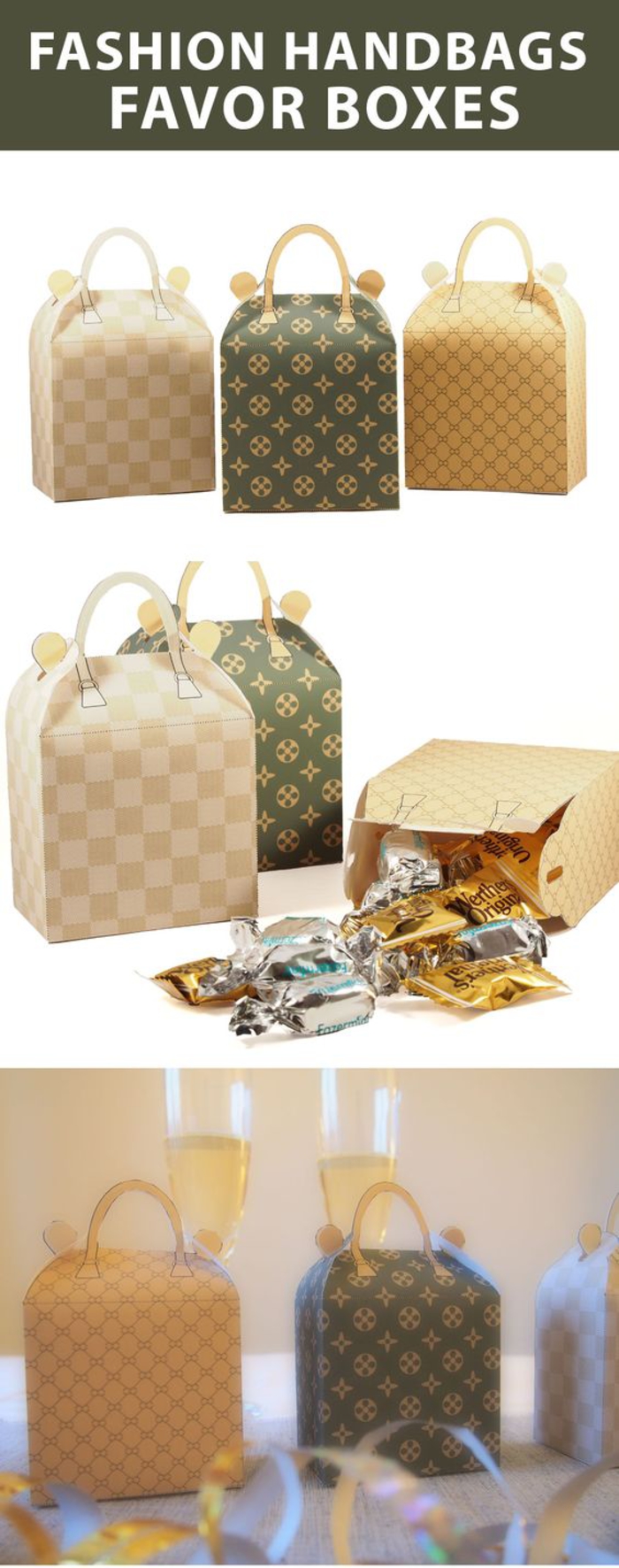 ajándékok a vendégeknek, esküvő, csomagolás, bőrönd, édességek dobozában