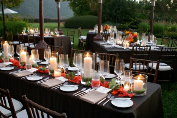 esküvői dekoráció-asztalra-szuper gyönyörű gyertyák romantikus hangulatra